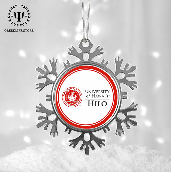 University of Hawaii HILO Christmas Ornament - Snowflake Metal
