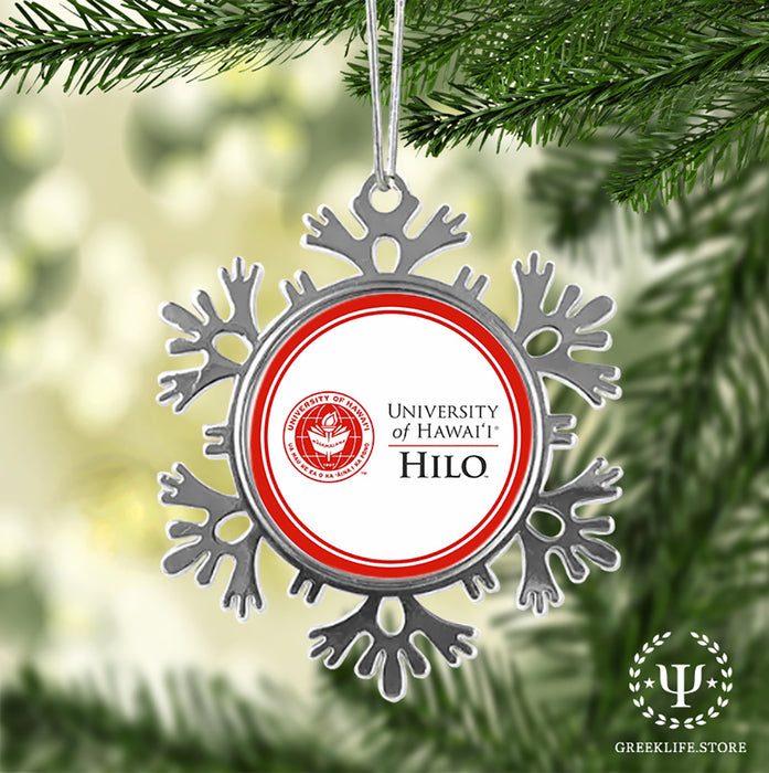 University of Hawaii HILO Christmas Ornament - Snowflake Metal