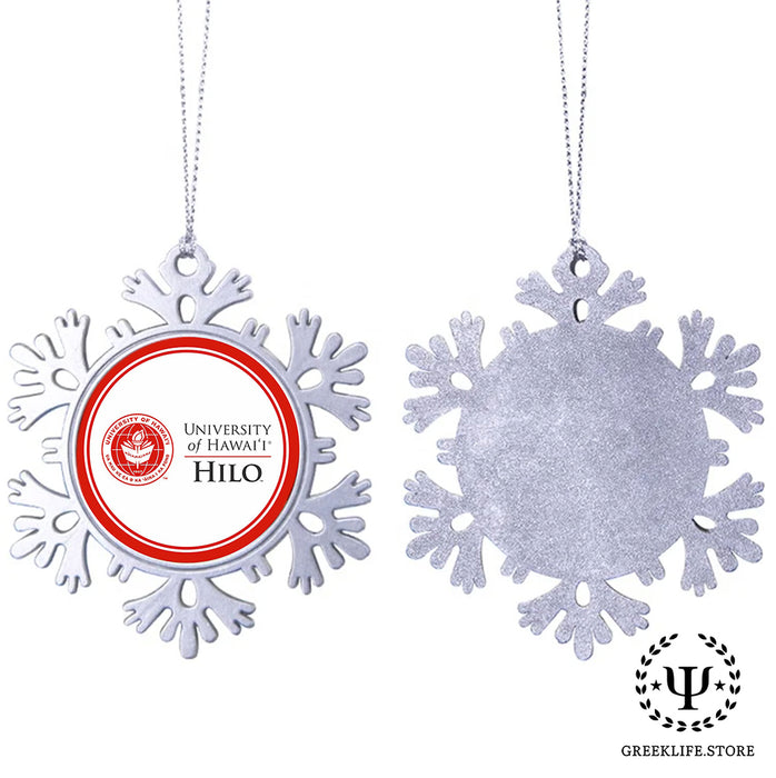 University of Hawaii HILO Christmas Ornament - Snowflake Metal