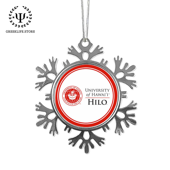 University of Hawaii HILO Christmas Ornament - Snowflake Metal