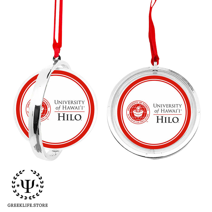University of Hawaii HILO Christmas Reversible Flat Round Ornament