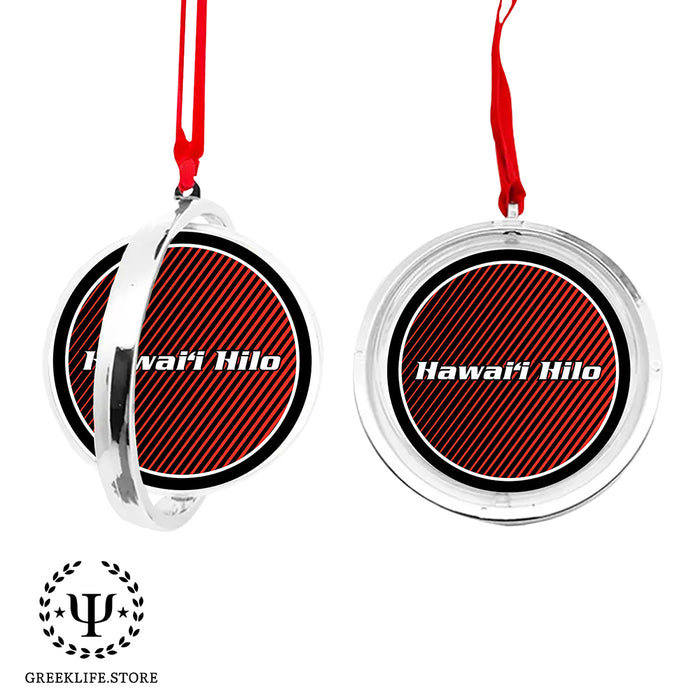 University of Hawaii HILO Christmas Reversible Flat Round Ornament