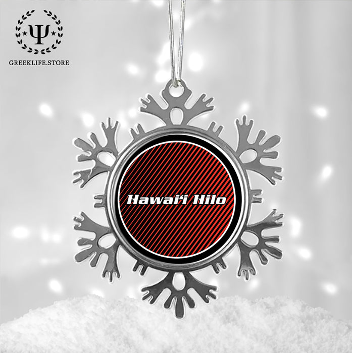 University of Hawaii HILO Christmas Ornament - Snowflake Metal