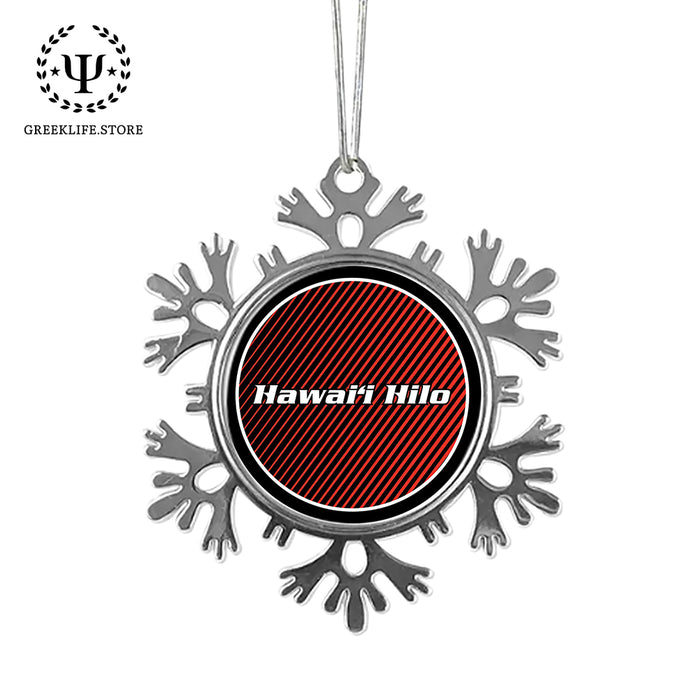 University of Hawaii HILO Christmas Ornament - Snowflake Metal
