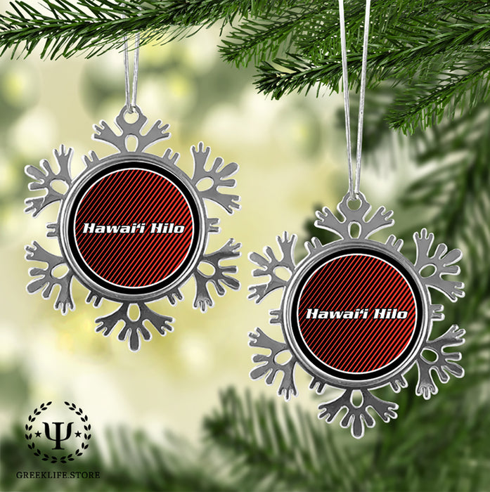 University of Hawaii HILO Christmas Ornament - Snowflake Metal