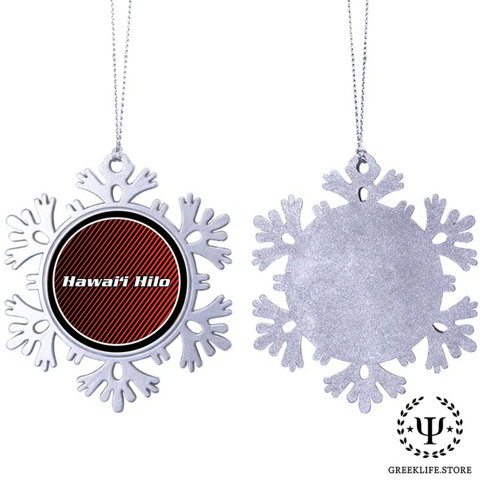University of Hawaii HILO Christmas Ornament - Snowflake Metal