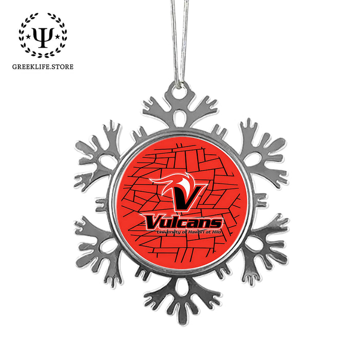 University of Hawaii HILO Christmas Ornament - Snowflake Metal
