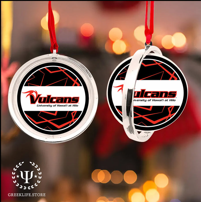 University of Hawaii HILO Christmas Reversible Flat Round Ornament