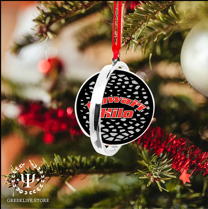 University of Hawaii HILO Christmas Reversible Flat Round Ornament