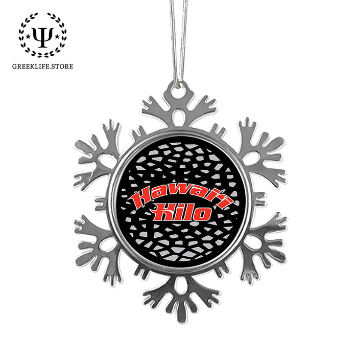 University of Hawaii HILO Christmas Ornament - Snowflake Metal