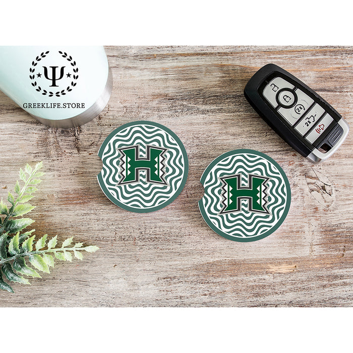 University of Hawaii MANOA Car Cup Holder Coaster (Set of 2)