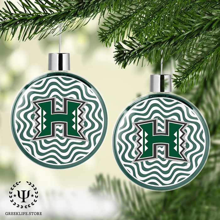 University of Hawaii MANOA Christmas Ornament Flat Round