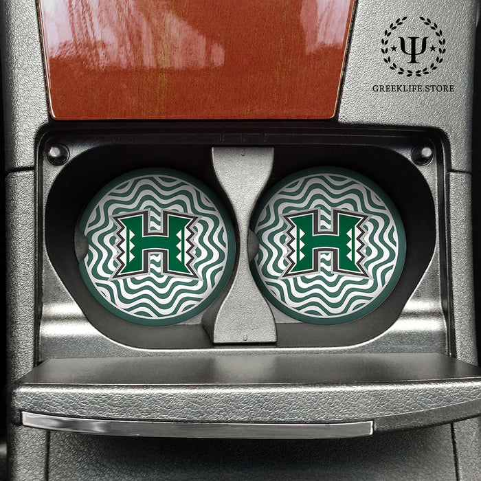 University of Hawaii MANOA Car Cup Holder Coaster (Set of 2)