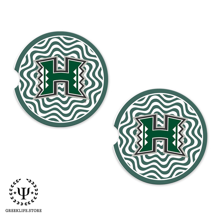 University of Hawaii MANOA Car Cup Holder Coaster (Set of 2)