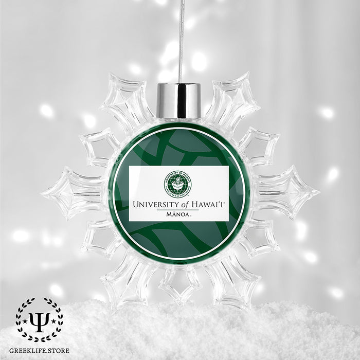 University of Hawaii MANOA Christmas Ornament - Snowflake