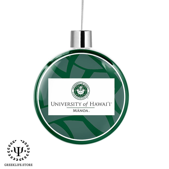 University of Hawaii MANOA Christmas Ornament Flat Round