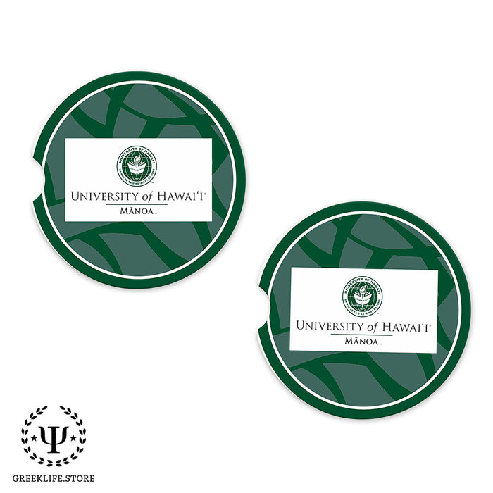 University of Hawaii MANOA Car Cup Holder Coaster (Set of 2)