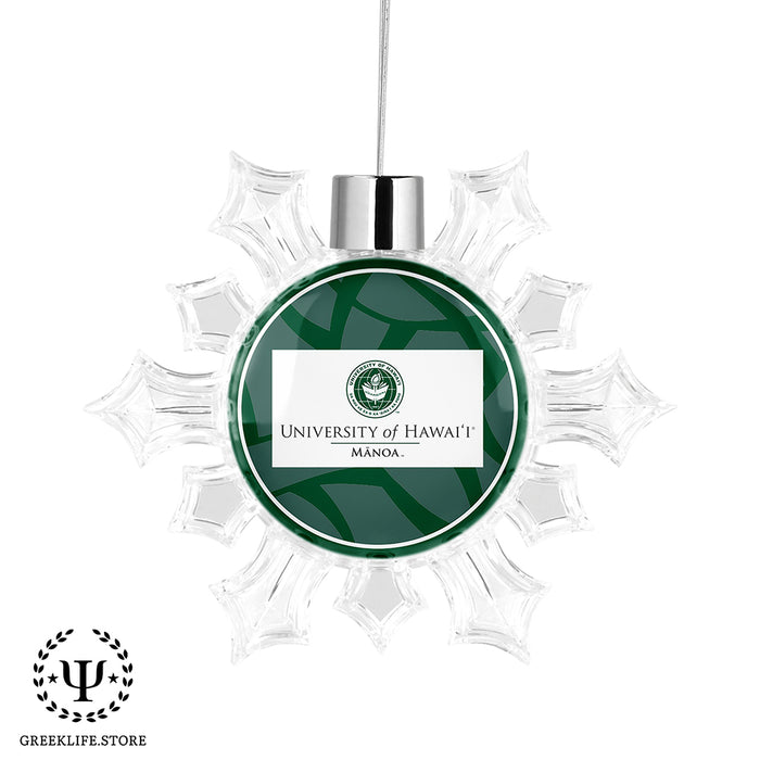 University of Hawaii MANOA Christmas Ornament - Snowflake