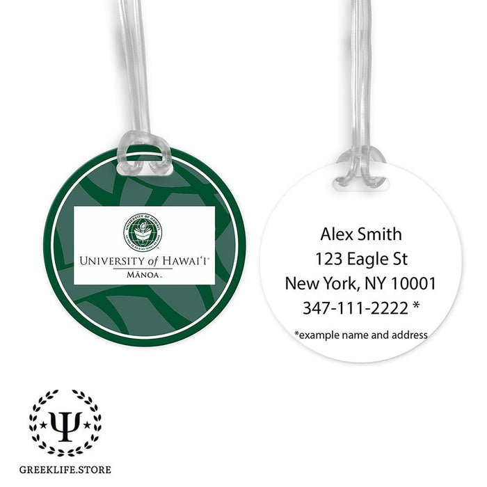 University of Hawaii MANOA Luggage Bag Tag (round)