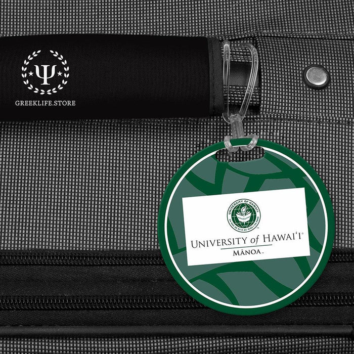 University of Hawaii MANOA Luggage Bag Tag (round)