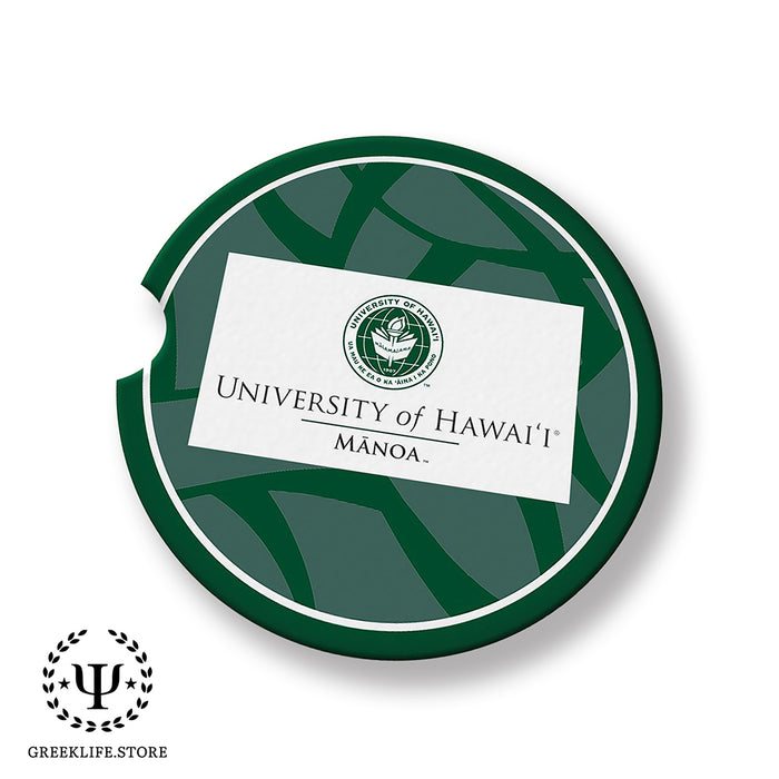 University of Hawaii MANOA Car Cup Holder Coaster (Set of 2)