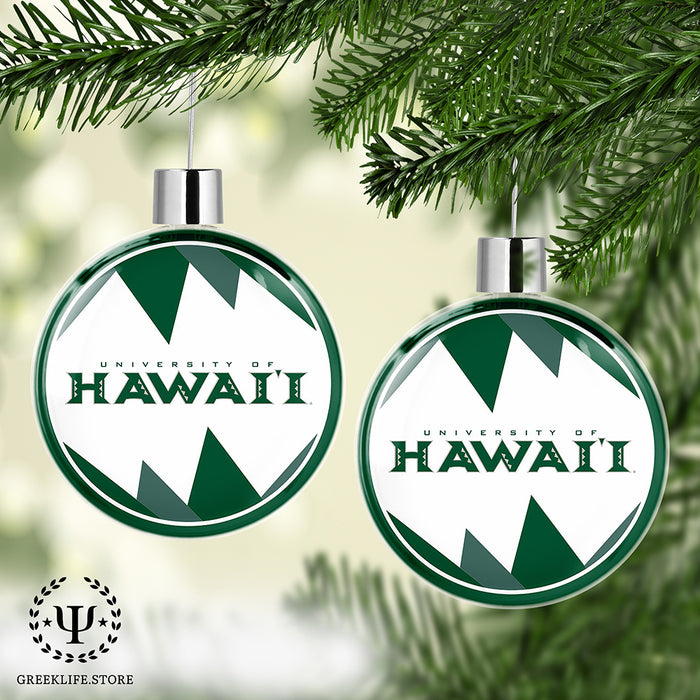 University of Hawaii MANOA Christmas Ornament Flat Round