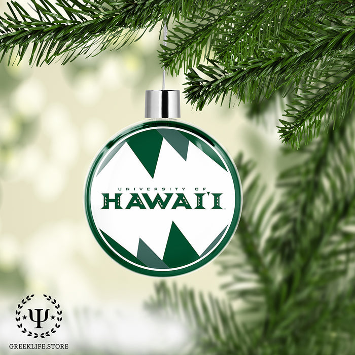 University of Hawaii MANOA Christmas Ornament Flat Round