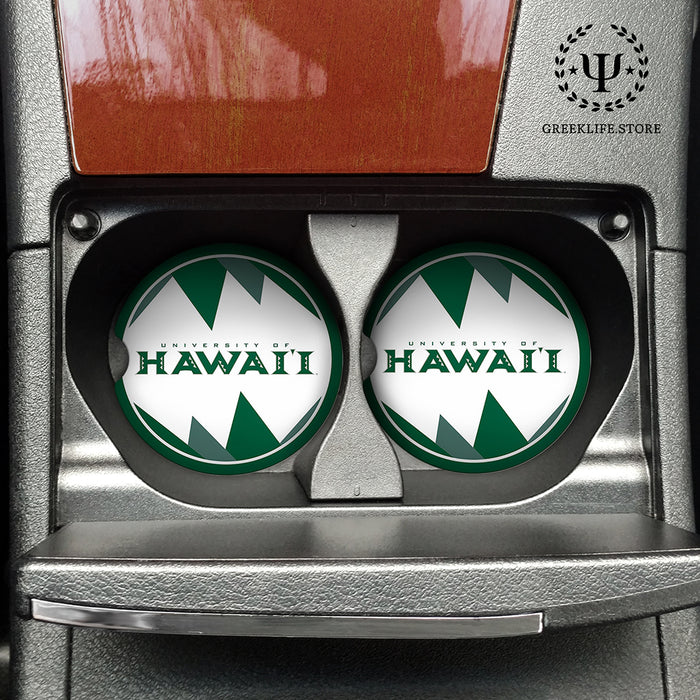 University of Hawaii MANOA Car Cup Holder Coaster (Set of 2)