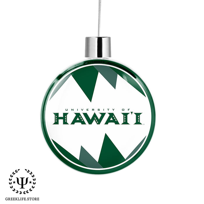 University of Hawaii MANOA Christmas Ornament Flat Round