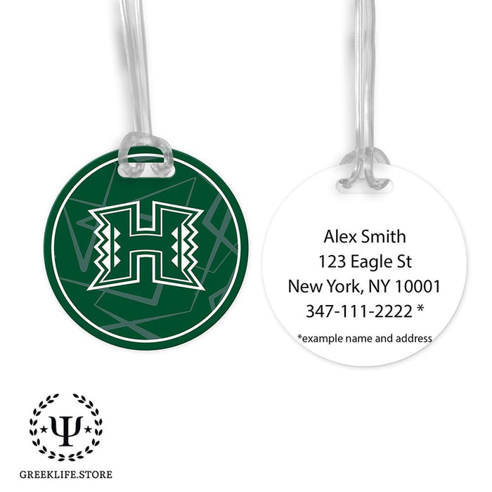 University of Hawaii MANOA Luggage Bag Tag (round)