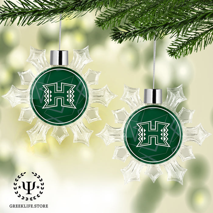 University of Hawaii MANOA Christmas Ornament - Snowflake