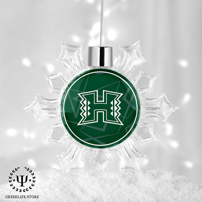 University of Hawaii MANOA Christmas Ornament - Snowflake