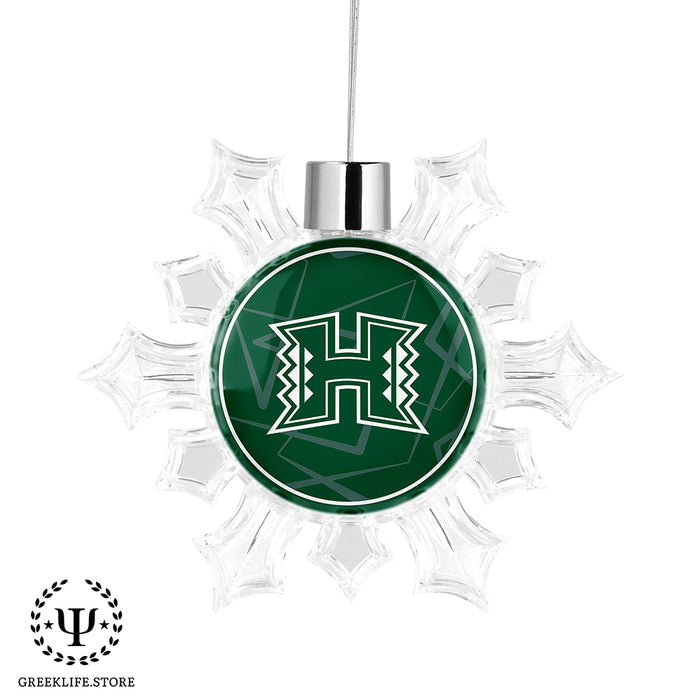 University of Hawaii MANOA Christmas Ornament - Snowflake