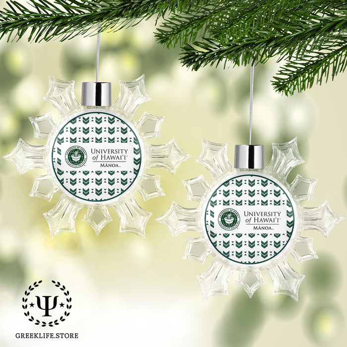 University of Hawaii MANOA Christmas Ornament - Snowflake