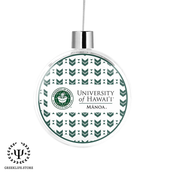 University of Hawaii MANOA Christmas Ornament Flat Round