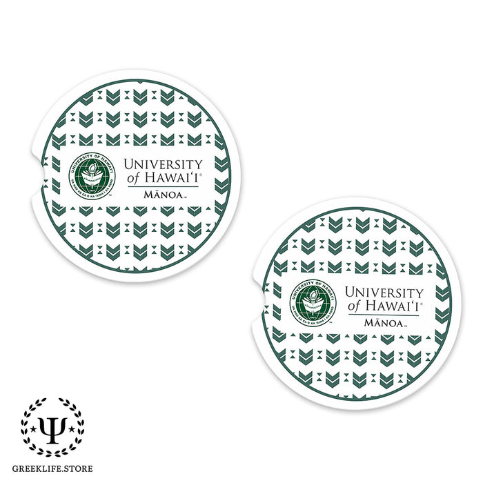 University of Hawaii MANOA Car Cup Holder Coaster (Set of 2)