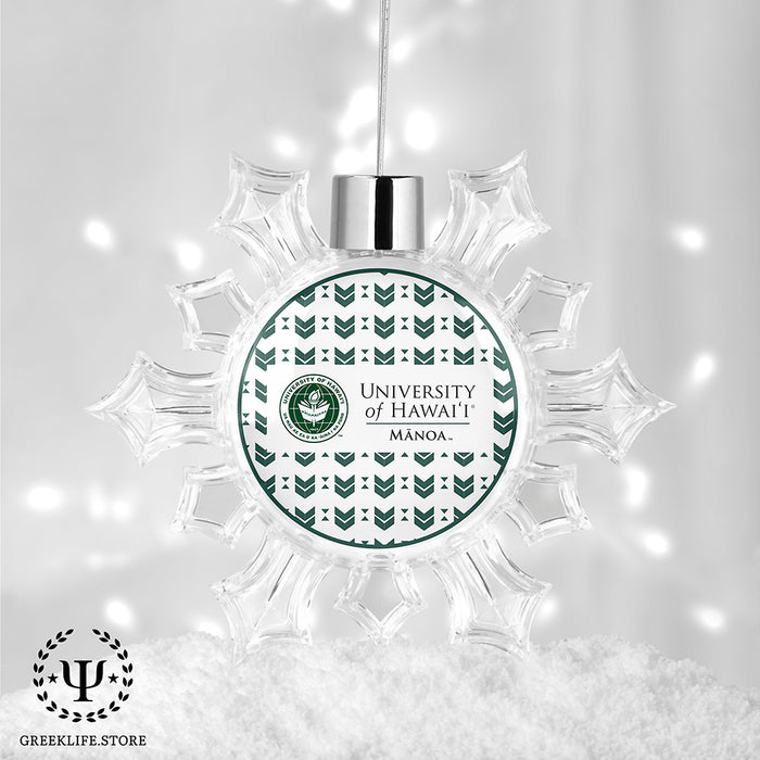 University of Hawaii MANOA Christmas Ornament - Snowflake