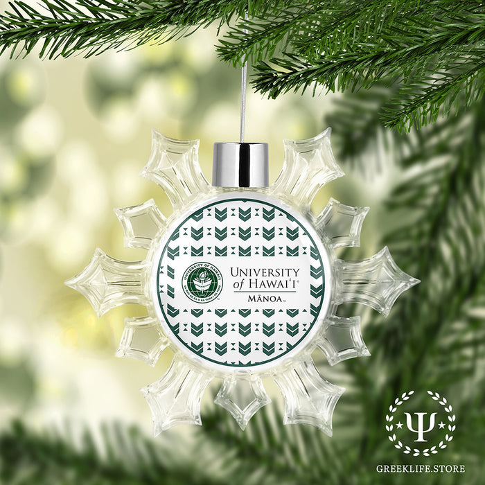 University of Hawaii MANOA Christmas Ornament - Snowflake