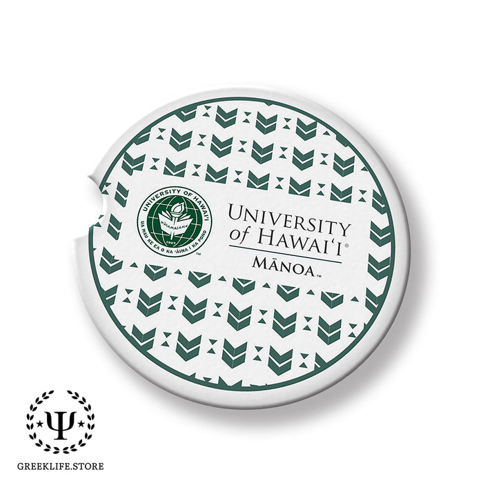 University of Hawaii MANOA Car Cup Holder Coaster (Set of 2)