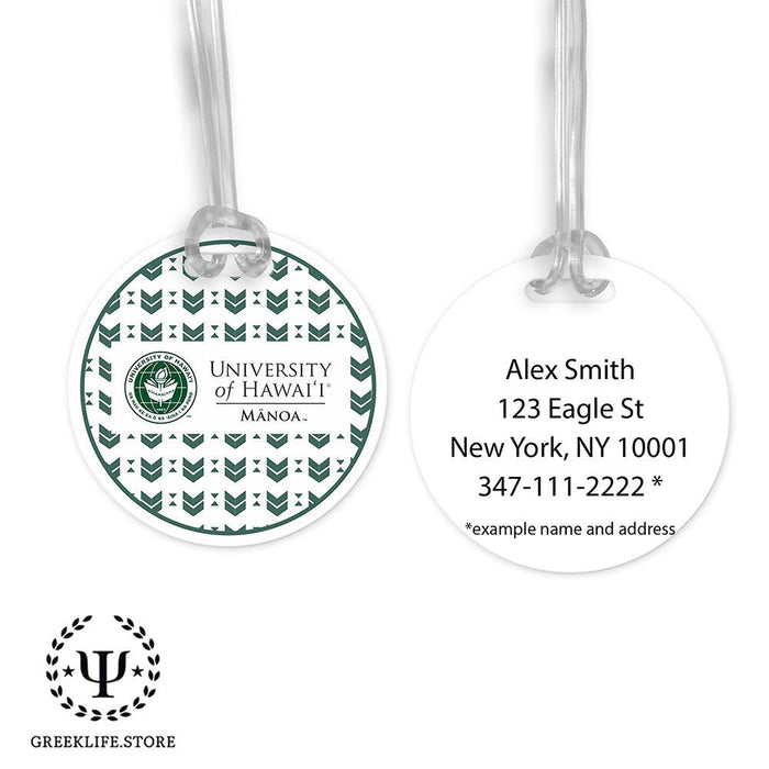 University of Hawaii MANOA Luggage Bag Tag (round)