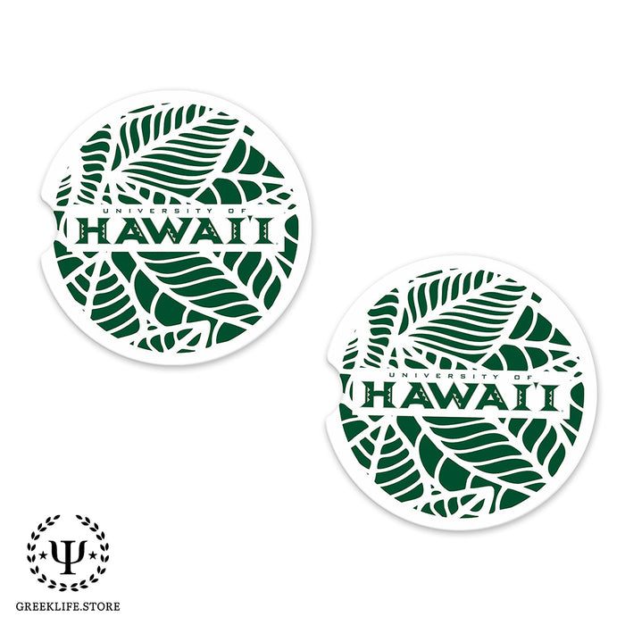 University of Hawaii MANOA Car Cup Holder Coaster (Set of 2)