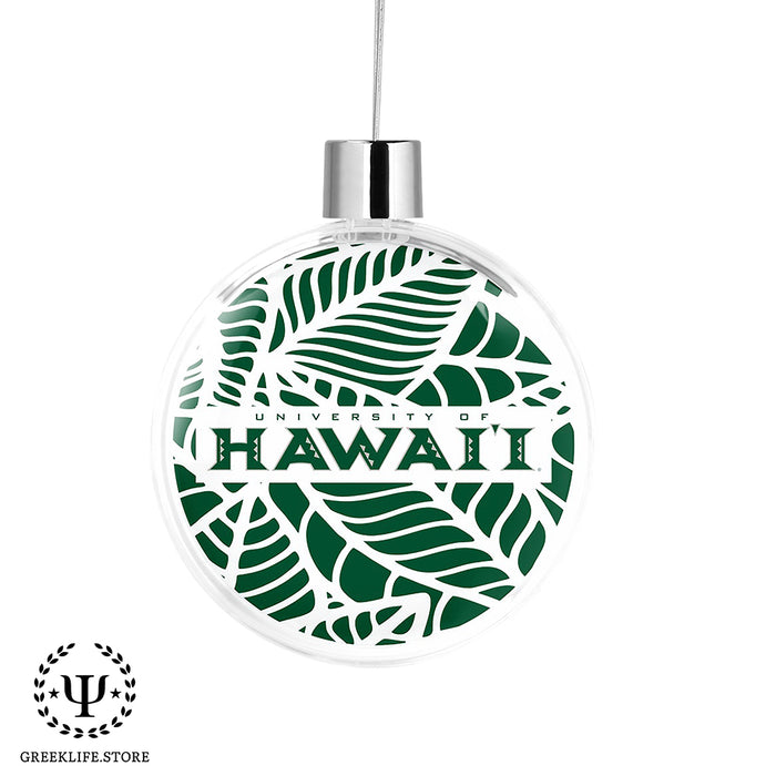 University of Hawaii MANOA Christmas Ornament Flat Round