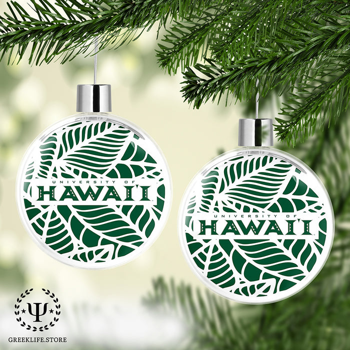 University of Hawaii MANOA Christmas Ornament Flat Round