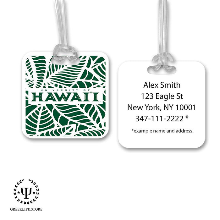 University of Hawaii MANOA Luggage Bag Tag (square)