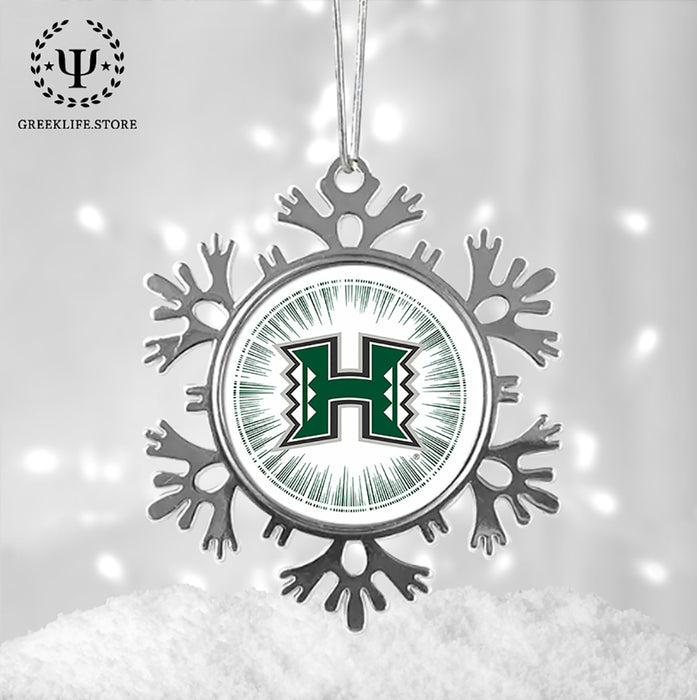 University of Hawaii MANOA Christmas Ornament - Snowflake Metal