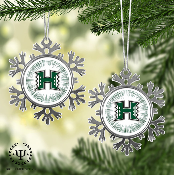University of Hawaii MANOA Christmas Ornament - Snowflake Metal
