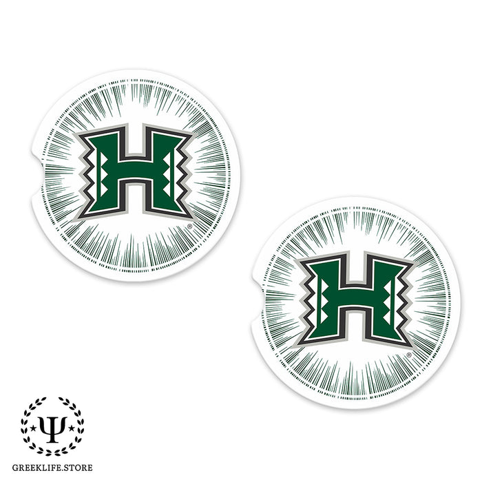 University of Hawaii MANOA Car Cup Holder Coaster (Set of 2)