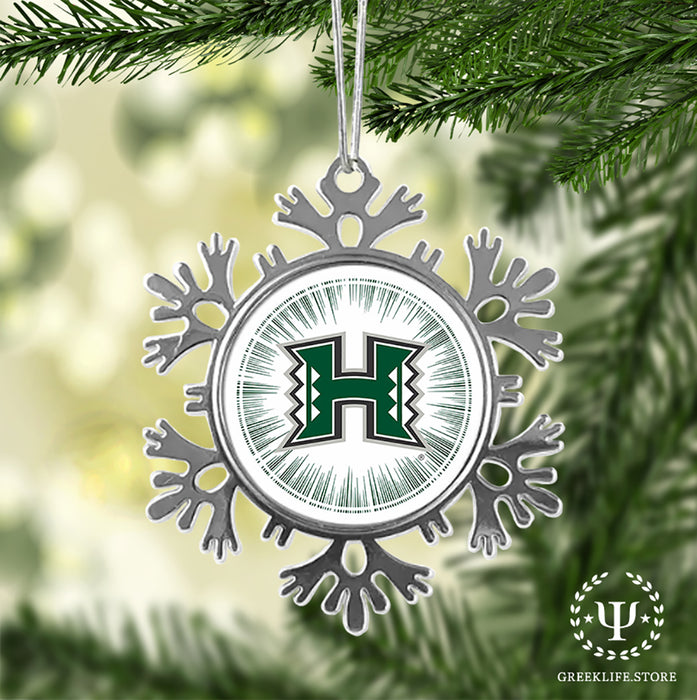 University of Hawaii MANOA Christmas Ornament - Snowflake Metal