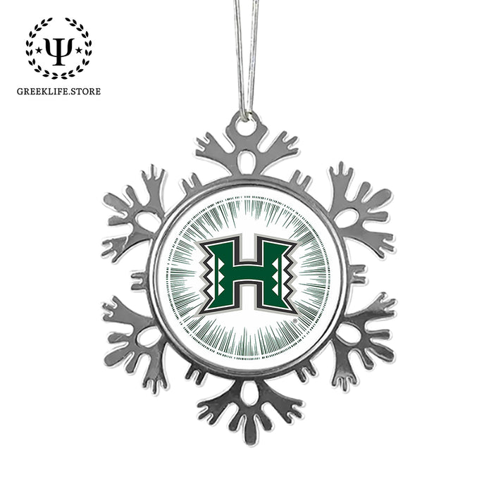 University of Hawaii MANOA Christmas Ornament - Snowflake Metal