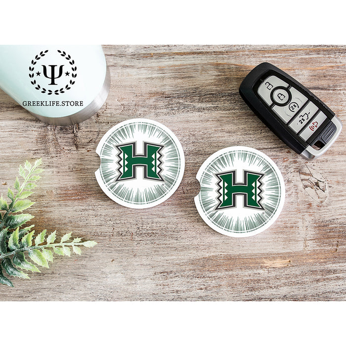 University of Hawaii MANOA Car Cup Holder Coaster (Set of 2)